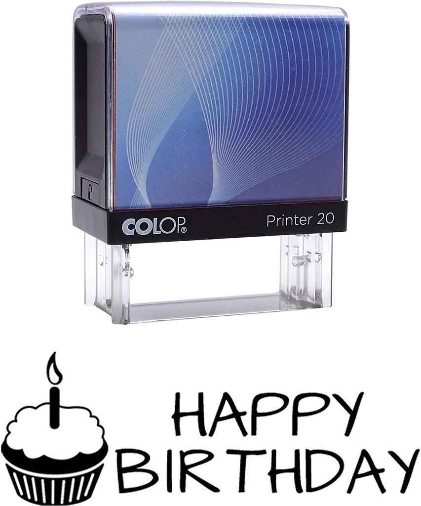 HAPPY BIRTHDAY Self Inking Rubber Stamp Custom Colop Office Stationary P20 Mini