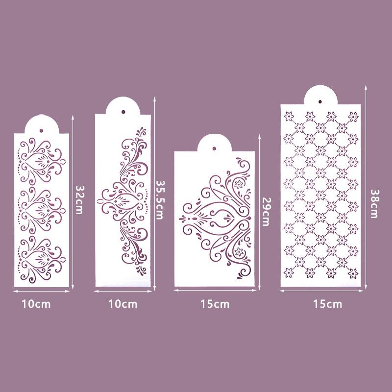 Fondant Cake Mesh Stencil Stamps Stencils Embossing For Decorating Tool Plastic Spray Mold Cookies Chocolate Drawing Painting
