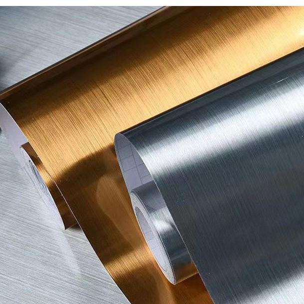 Double-Sided Brushed Gold/Silver Thickened Outdoor Engraving Adhesive Decorative Sticker