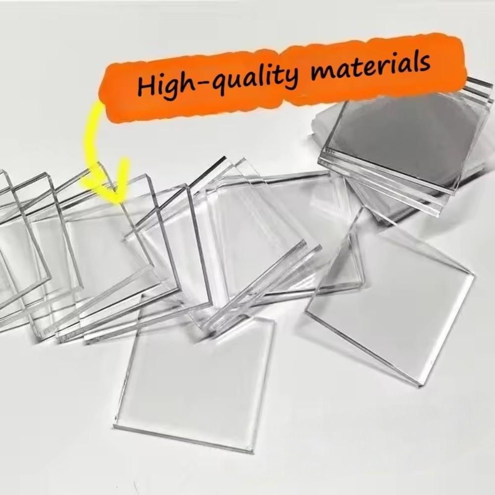 5pcs High Transparency Refrigerator Sticker Round Acrylic Photo Magnet  Home Decoration