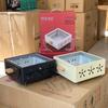 Compact Multi-Functional Square Fire Pit: Tea Stove, Barbecue Grill, Drawer-Style Portable Charcoal Grill for Outdoor Use