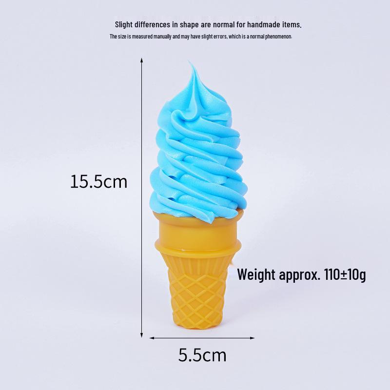 Simulation Ice Cream Cone Prop: Crispy Sweet Cone Model for Night Market Stall or Dessert Decor