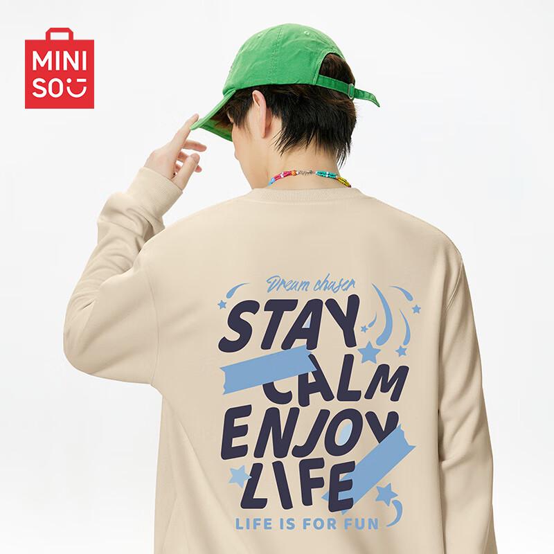 

MINISO Men s Star Bloom Graphic Crew Neck Sweatshirt 4XL
