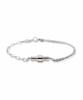 Ag47 [Silver925] Stick Bracelet Circle Chain Mix Silver