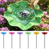 Handmade Flower Garden Stake Ground Insert Bee Butterfly Watering Station Decorative Bird Bath Pollinator Drinking Bowl for Outdoor Yard Lawn Decor