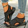 2025 Summer Plus Size Women's Mesh Soft Sole Casual Fish Mouth Sandals
