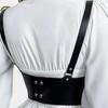 Women Fashion Belt Punk Waist-to-Shoulder Leather Body Harness Suspenders for Women Decorative Belt Gothic Clothing Accessories