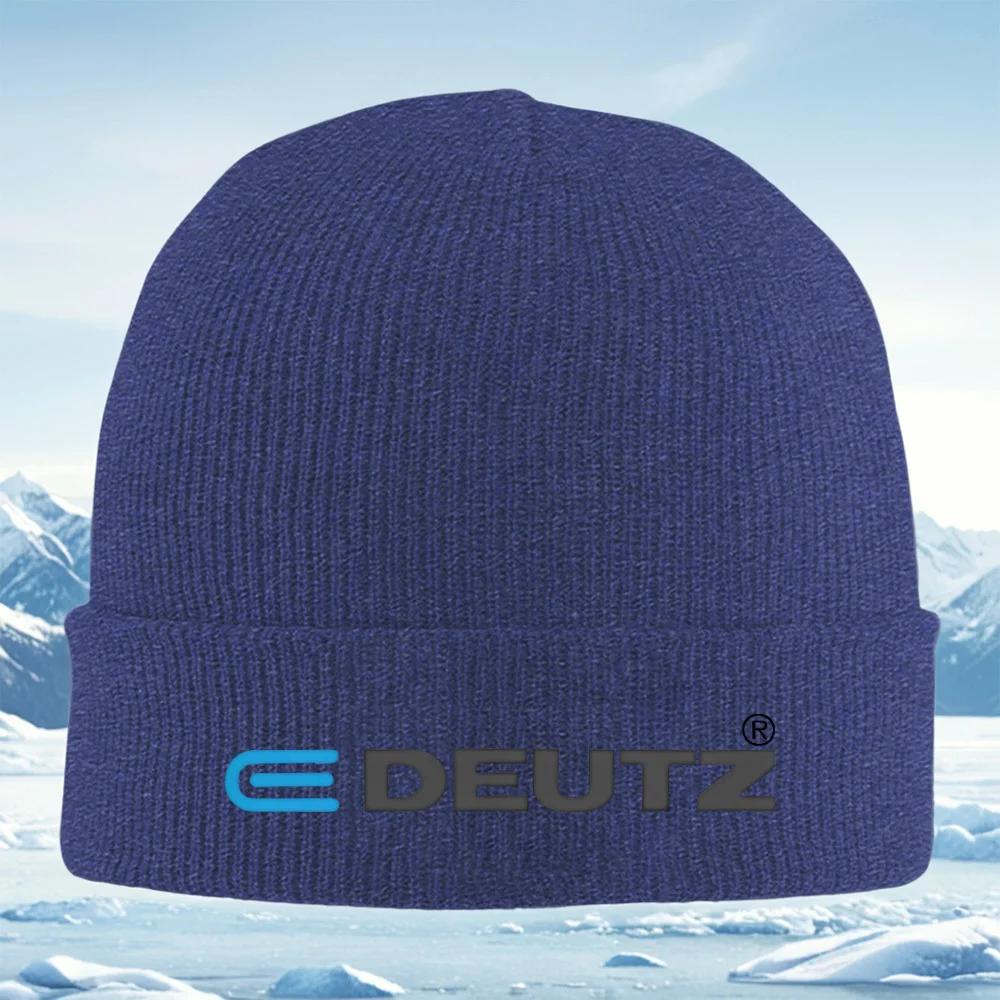 

Blue E Grey letters Knitted Hat Unisex Women Unisex Beanie Pullover Cap Winter Thermal Warm Christmas Outdoor Cycling Hiking Skiing