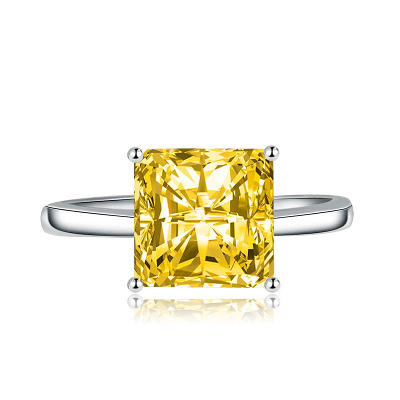 Lindon Classic Copper Alloy Zircon Ring Ladies Jewelry Wedding Promise Party Gift