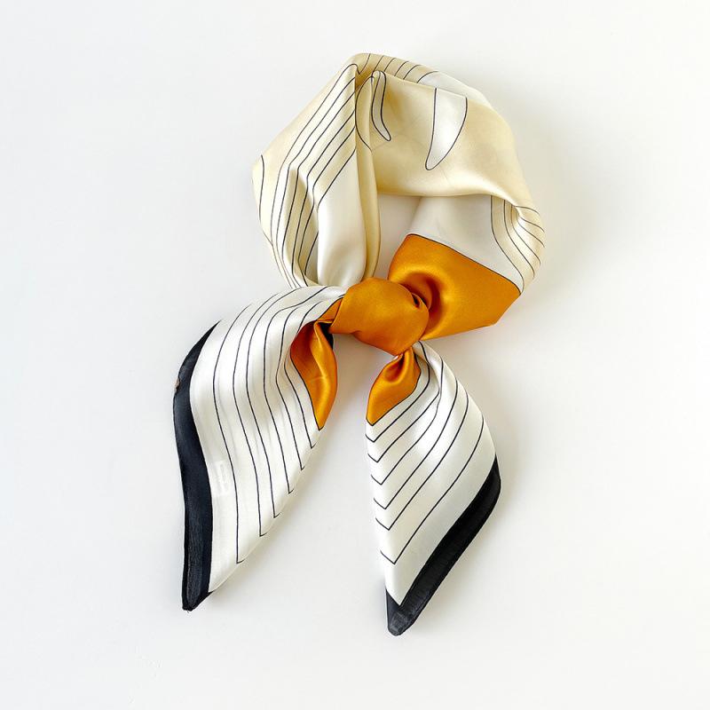 New Spring and Summer Scarf Yellow Pastoral Floral Scarf Scarf Professional Decorative Shirt Scarf Shawl