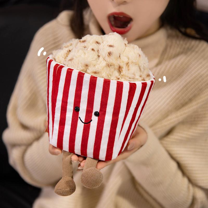 Toy Plush Popcorn Keychain  For Kids Party Gifts Doll Stuffed