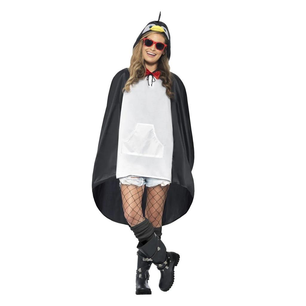 Smiffys Party-Poncho mit Pinguin, Unisex, für Erwachsene