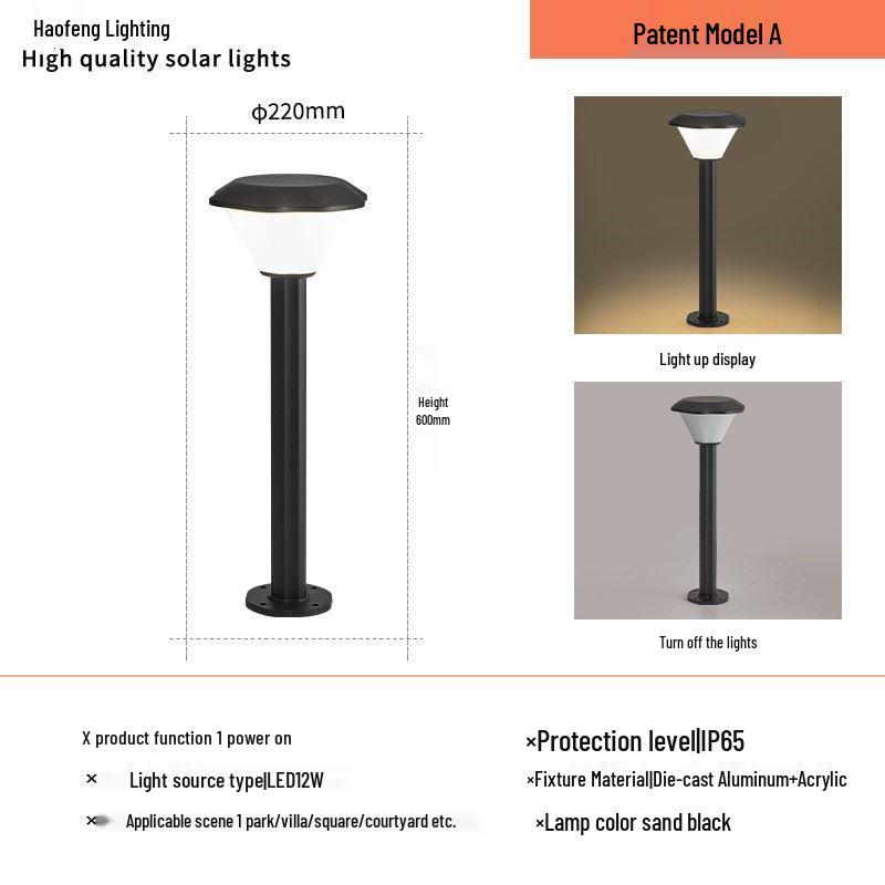 Modern Minimalist LED Garden Light - Round Aluminum Mushroom Landscape Lawn Lamp