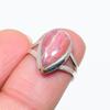 Natural Rhodochrosite Gemstone 925 Solid Sterling Silver Jewelry Ring S.6 U3M22