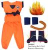 Kids Anime Son Goku Cosplay Costumes Krillin Training Clothes Superhero Outfits with Super Saiyan Wig Comic Con Party Costume