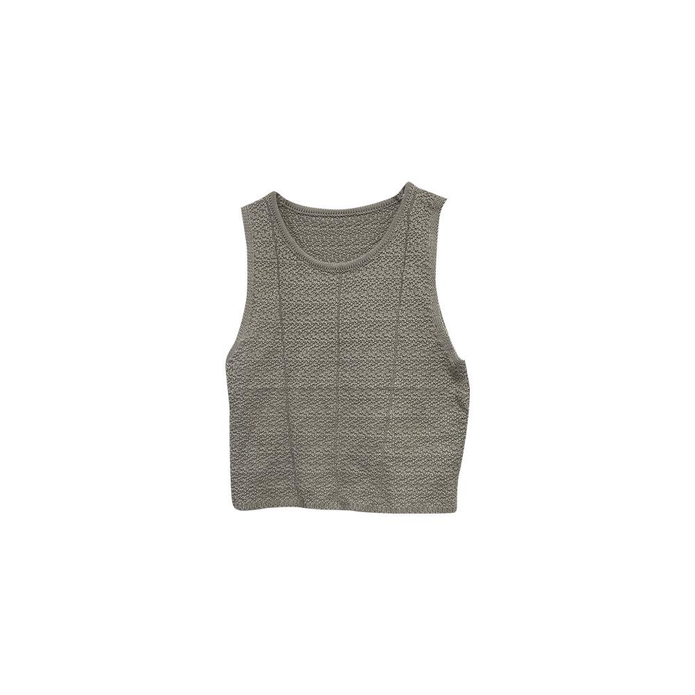 Yu Yi 2026 Summer Women s Slimming U-neck Tank Top - Simple & Versatile One Size серый