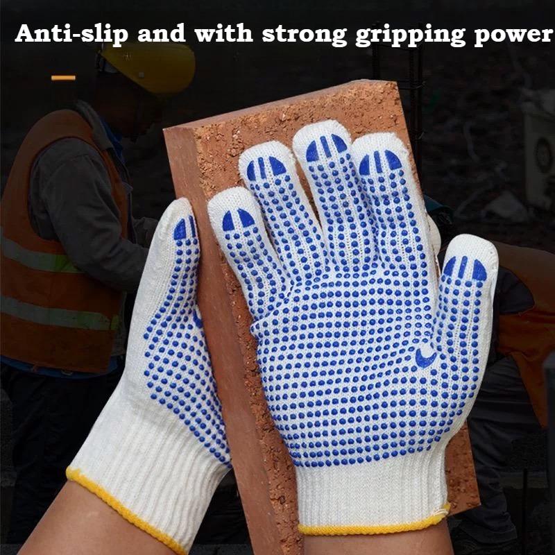 14pcs Fishing Gloves, Non-Slip Dot Grip Gloves,Cycling Gloves, All-Purpose Indoor/Outdoor Gloves,Unisex One-Size-Fits-All Gloves