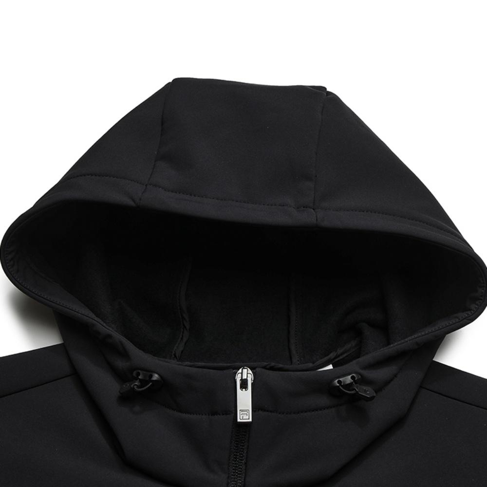 Fila Fleece Lined Warm Fashionable Simple Classic Basic Sports Casual Versatile Comfortable Hooded Woven Jacket Men Jackets F61M543701FBK