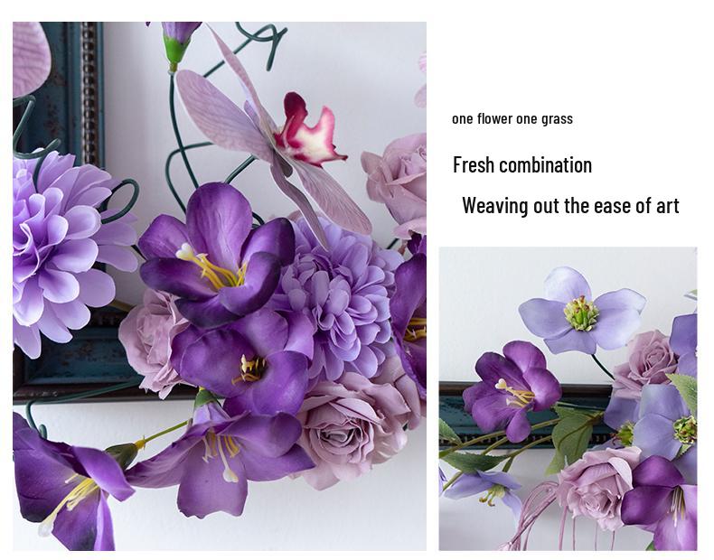 Floral Art Photo Frame Set for Wall and Window Decoration