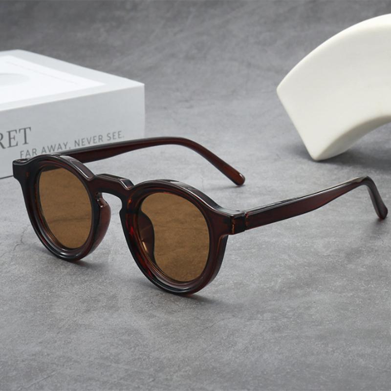 Round Small-Frame Premium Unisex Sunglasses Fashionable Uv Protection Shades