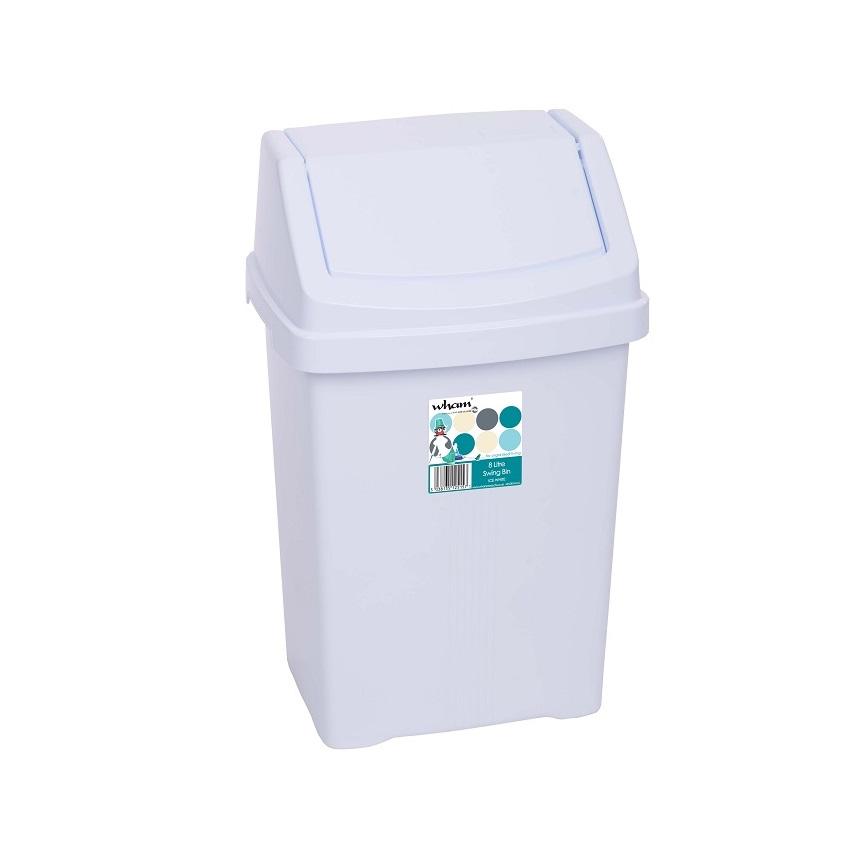 Casa 8L Swing Bin Ice White