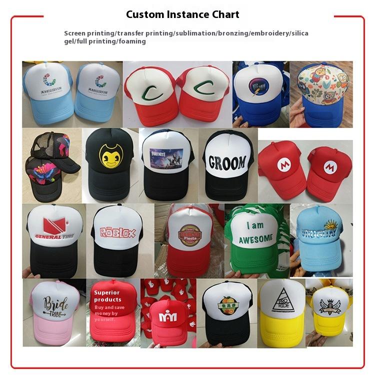 High Quality Custom Puff Printed 5 Panel Mesh Trucker Hats Foam Snap Back Adjustable Cap Striped Fashion Design Unisex