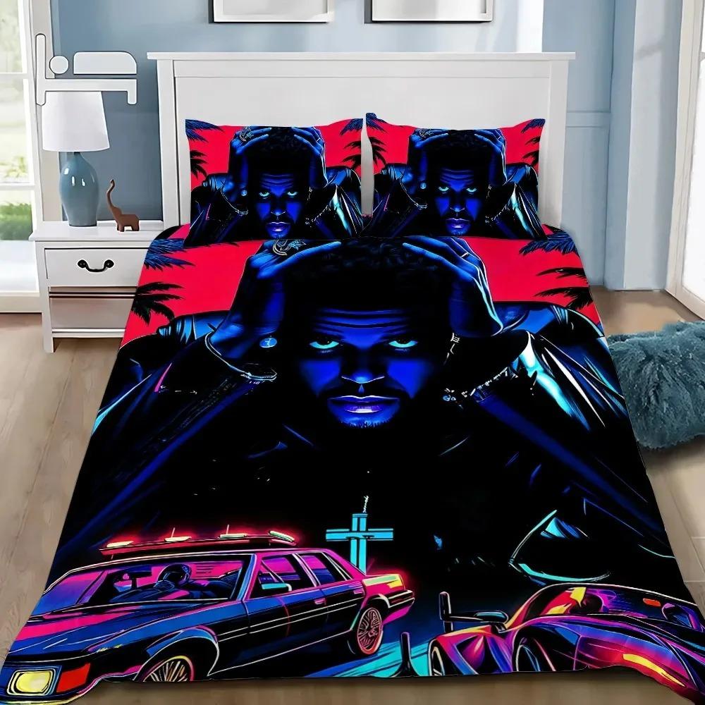 Duvet Cover Pillowcase Bedding Set Adult Boy The W-Weeknd XO Girl Bedroom Decoration Children Gift Single Double Large Size