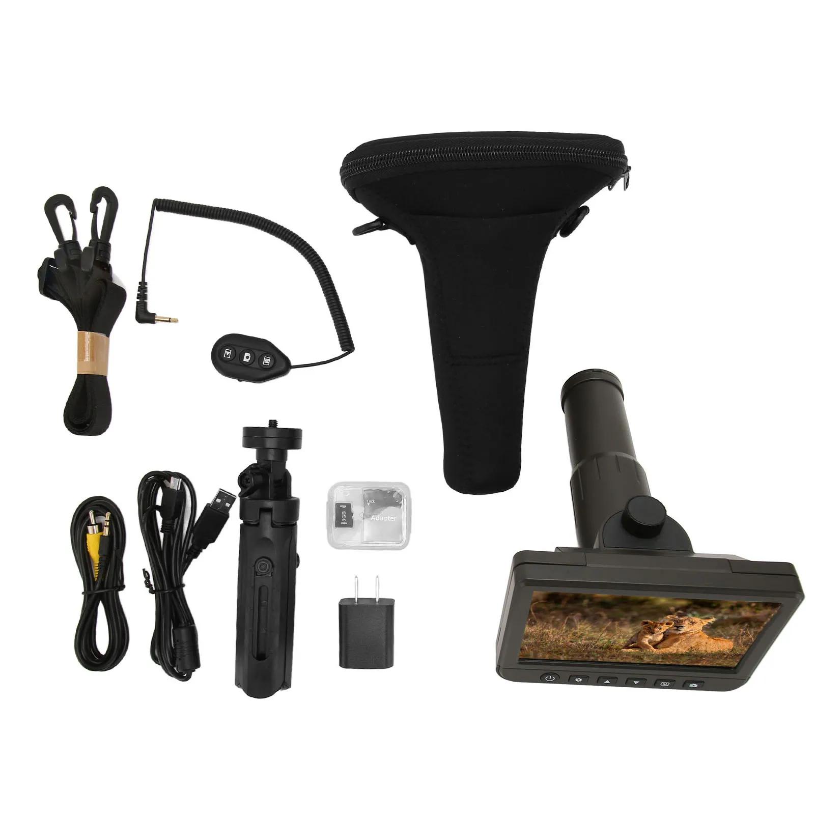 Цифровая камера-телескоп 50-кратное увеличение 1080P видео 5-дюймовый ЖК-дисплей Цифровой телескоп с камерой для охоты на открытом воздухе