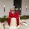 Hello  New Year Acrylic Cake Decoration Golden Red Cake Topper Decor