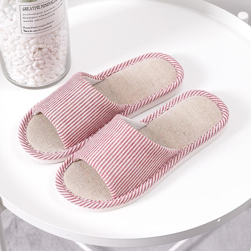 2026 New Style Linen Cotton Indoor Breathable Non-Slip Soft Sole Sandals for Women and Men
