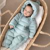 Baby Fashionable Versatile Padded Lined Onesie Down Jacket Cotton Cozy Thickened -Windproof High Quality Lightweight Warm Outdoor Indoor Cute Jacket
