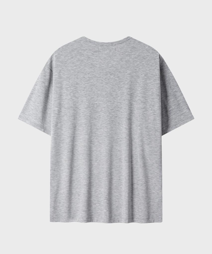 LEIRE Soft U-Neck Inner T-Shirt [Gray]