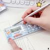 8-digit Straight Ruler with Silicone Button Straightedge New Measuring Ruler  Drawing Tool