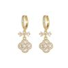 Fashion Earrings Inlaid Diamond Butterfly Drop Earrings Bling Zircon Ball Women Earrings
