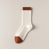 5 Pairs of Female Autumn and Winter Sweat Absorbing Deodorizing Fashion Color Collision Boneless Soft Tube Socks