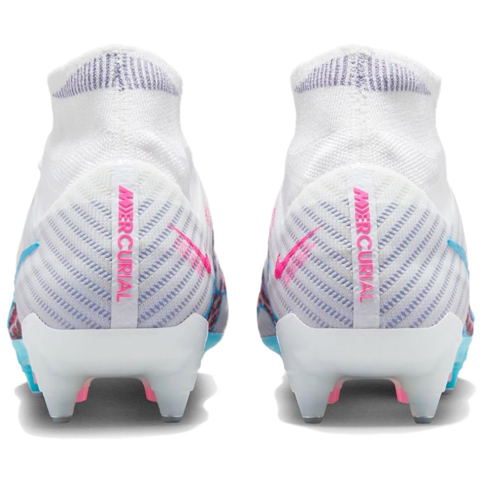Nike Zoom Mercurial Superfly 9 Elite SG-Pro AC Comfortable Non-Slip Durable Football Shoes Unisex Football Shoes White Blue DJ5166-146