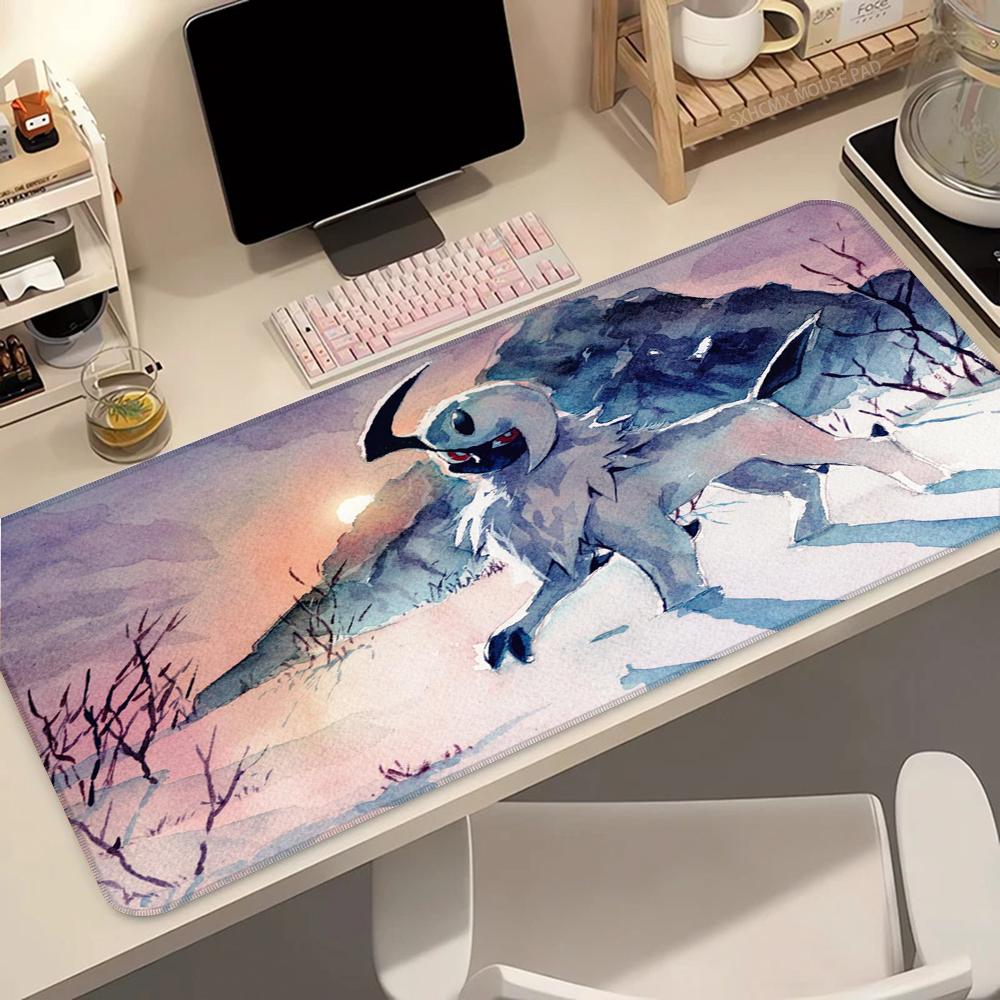 Large Gaming Mouse Pad with HD Print P-Pokemons Absol Design for PC Computer Keyboard Desk Mat Carpet Table Accessories