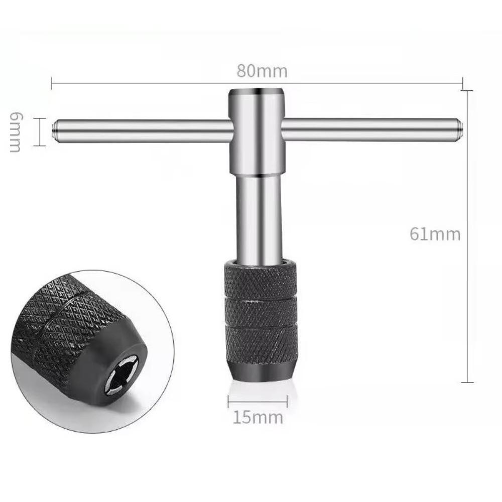 Twist Bit M3-M8 T-type Tap Wrench Set Adjustable Portable Tap Drill Set Thread Tap Die