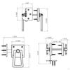 Double Sided Gate Latch, Self Locking Latch 5-13/16" Heavy Duty for Outdoor Fence