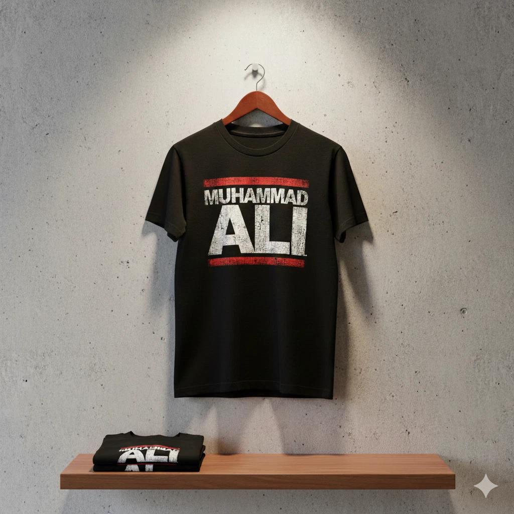 Muhammad Ali Graphic T-Shirt Black Boxing Legend Classic Tee - T898 S