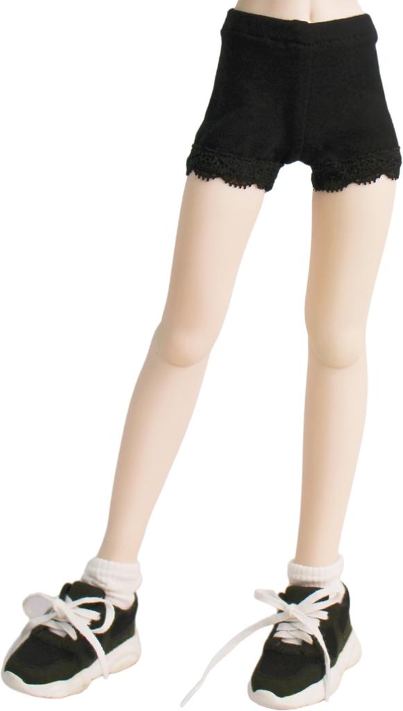 [Petite Marie] 13 MDD Compatible 14 Length Leggings with Lace, Black, Spats, Fitness Pants, Daily Pants, Casual Pants, 40cm Doll, BJD Doll Clothes