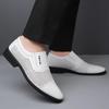 New Punched Loafers Business Leather Shoes Low Heeled Hiking Casual Shoes Hollow Out Breathable British Style Formal Oxford Shoe