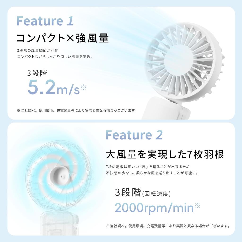 Sonnenschirm CICIBELLA Handy High 7 3 Stufen Langer Kontinuierlicher Tragbarer Verstellbarer Macht Beide Hitzeschutz Frei [Neueste / kompatibel] Ventilator, Luftstrom,