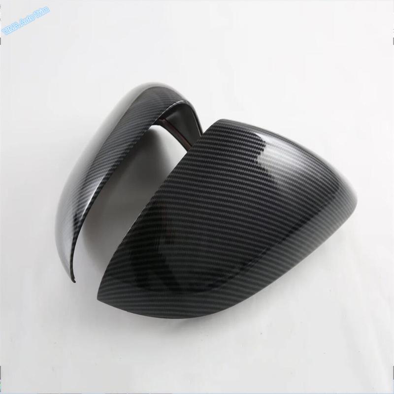 ABS Carbon Fiber Look Outside Rearview Mirror Decoration Stickers Cover Trim For BYD Sealion 7 Sea lion 07 EV 2024 2025