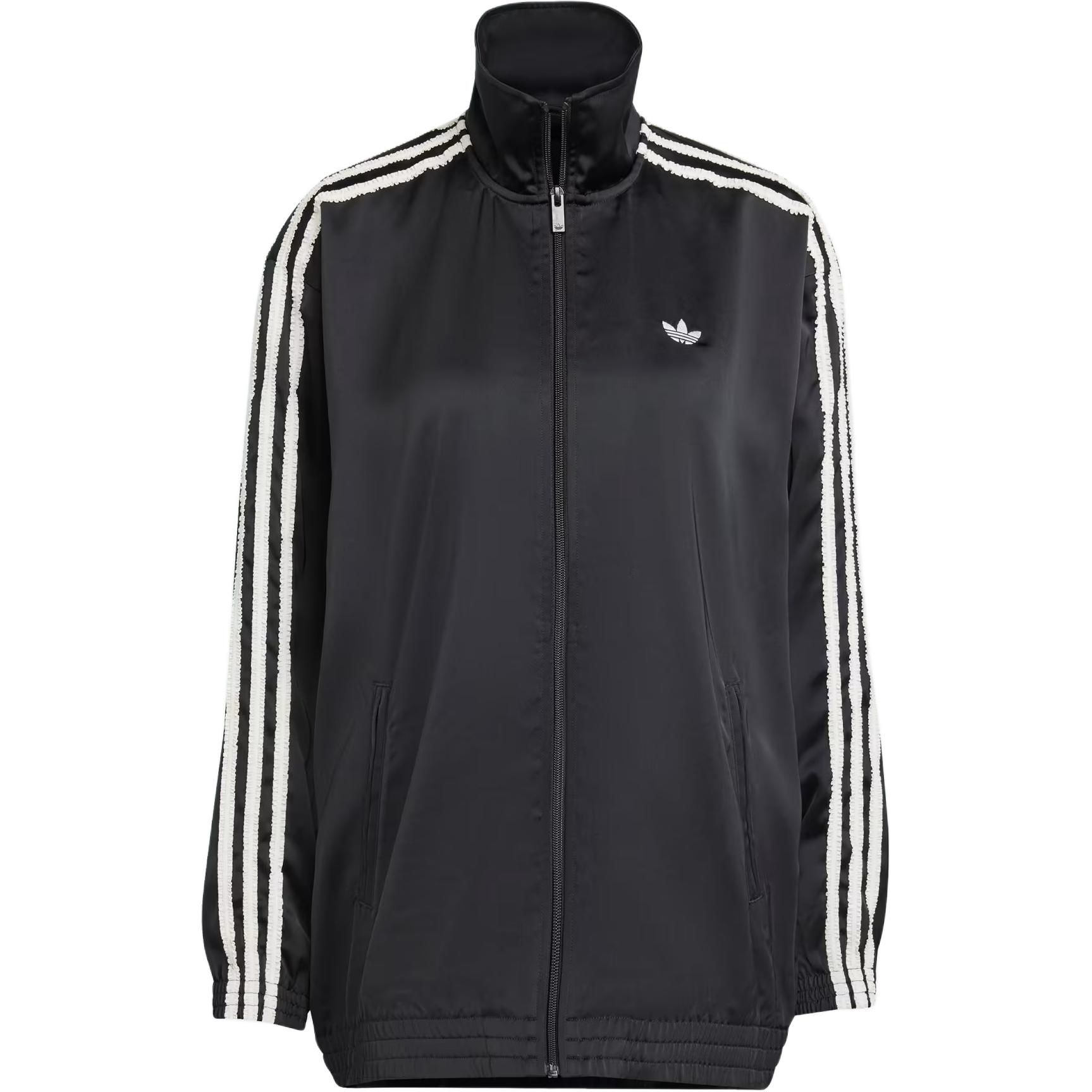 

Adidas Originals Firebird Loose Ruffled Three Stripe Sports Stand Collar Zip Jacket Women Jackets KC8810 XS