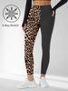 Pocket Style High-Waisted Yoga Pants Women's Leopard Print Fitness High-Stretch Butt-Lifting Sports Leggings