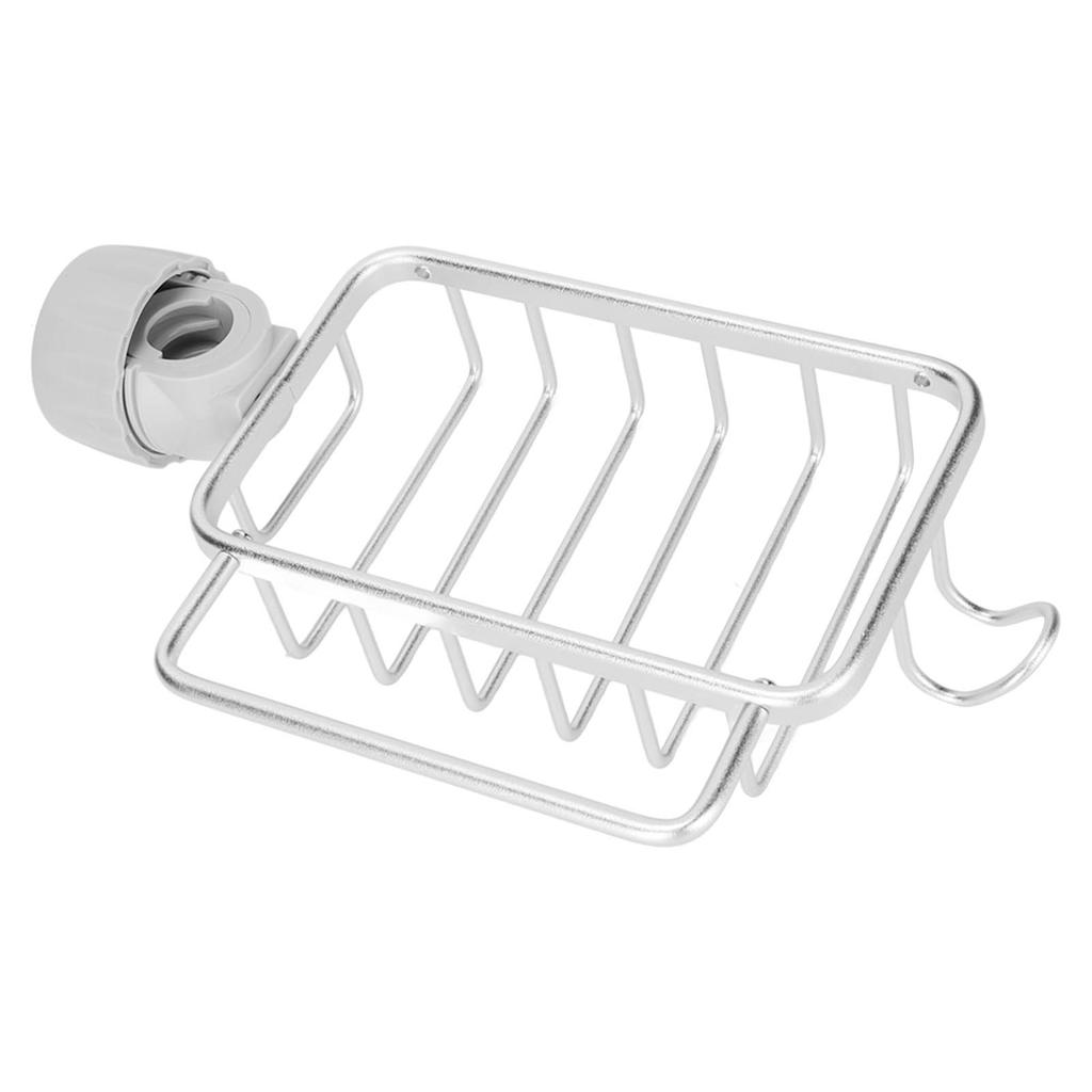 Kitchen Faucet Storage Rack Faucet Sponge Holder Hanging Drain Rack with Towel Shelf for Kitchen Sink
