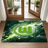 VfL Wolfsburg FC Design Crystal Velvet Rug Soft Decorative Mat for Bedroom Entrance