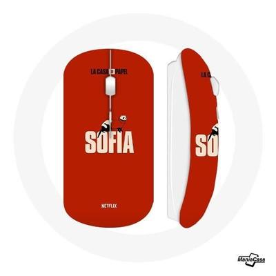Wireless Mouse - La Casa De Papel - Sofia - Red - Wi-Fi - USB Key Included