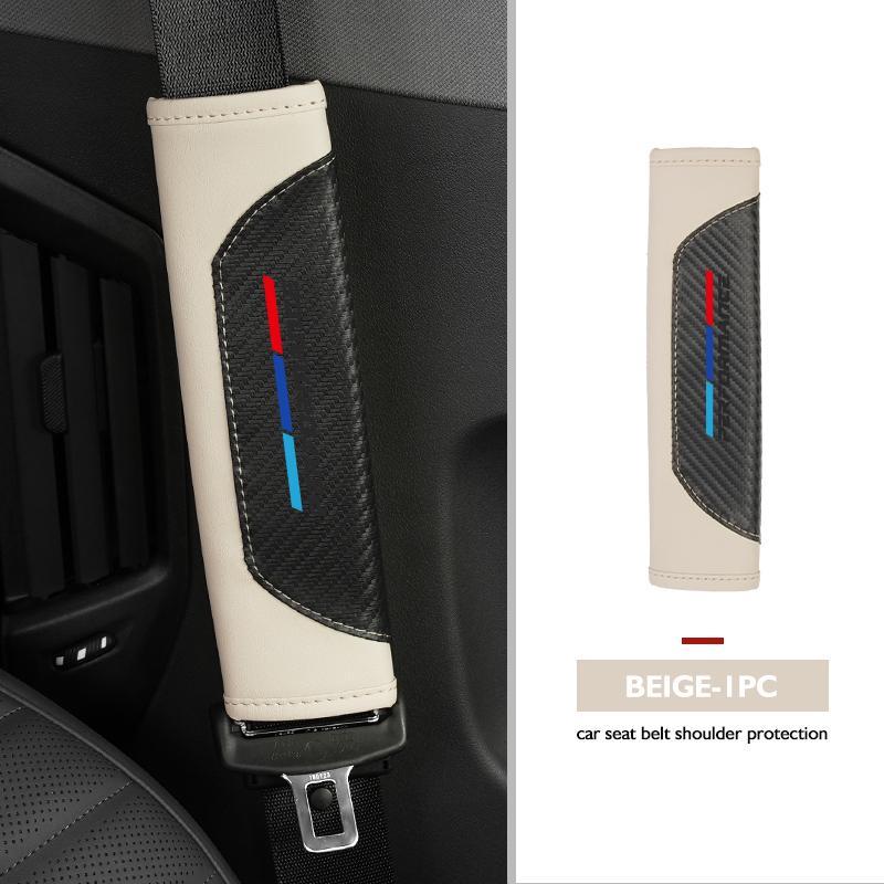 

Universal Car Seat Belt Leather Shoulder Strap Protector Pad For BMW X1 X3 X4 X5 X7 G20 G38 F20 F39 F48 E46 E60 E36 E39